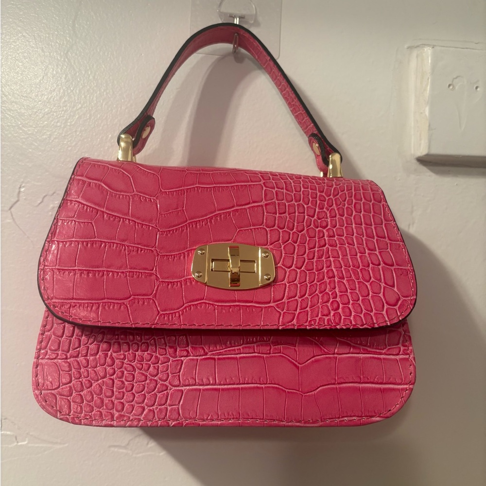 faux alligator skin purse